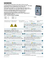 Siemens 3VA63 Series Manual preview
