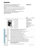 Preview for 1 page of Siemens 3VA9088-0LB10 Operating Instructions