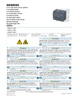 Preview for 1 page of Siemens 3VA9137-0EK1 Operating Instructions Manual