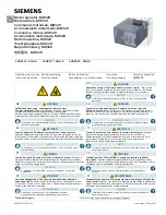 Siemens 3VA9137-0HA 0 Series Operating Instructions Manual preview