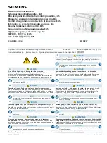 Предварительный просмотр 1 страницы Siemens 3VA9988 - 0AB2 Series Operating Instructions