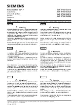 Siemens 3VF 9724-1GA 10 Operating Instructions preview