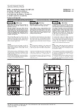 Siemens 3VF9422-1 Series Operating Instructions Manual предпросмотр