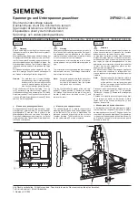 Предварительный просмотр 1 страницы Siemens 3VF9821-1 40 Series Operating Instructions Manual