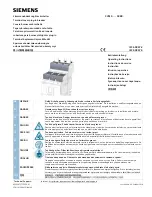 Предварительный просмотр 1 страницы Siemens 3VM9-0KB0 Series Operating Instructions