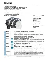 Siemens 3VM9 1 0KP10 Series Operating Instructions предпросмотр