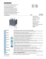 Предварительный просмотр 1 страницы Siemens 3VM9 1 - 0WF.0 Series Operating Instructions Manual