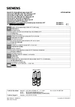 Предварительный просмотр 1 страницы Siemens 3VT9200-4WN00 Operating Instructions