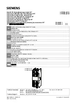 Siemens 3VT9500-2AF10 Operating Instructions preview