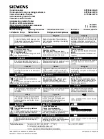 Предварительный просмотр 1 страницы Siemens 3VT9500-3HA10 Operating Instructions