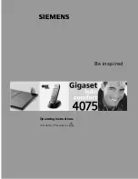 Preview for 1 page of Siemens 4075 Operating Instructions Manual