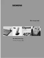 Siemens 4075 Operating Instructions Manual preview