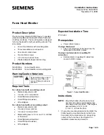 Preview for 1 page of Siemens 546-00303A Installation Instructions Manual