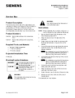 Preview for 1 page of Siemens 549-506 Installation Instructions