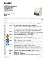 Siemens 5ST3050 Operating Instructions Manual preview