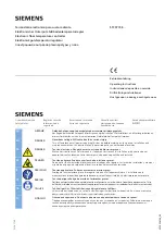 Предварительный просмотр 1 страницы Siemens 5TC9774-5 Series Operating Instructions Manual