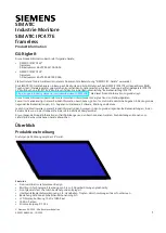 Preview for 1 page of Siemens 6AV7245-6LC00-0AA0 Product Information