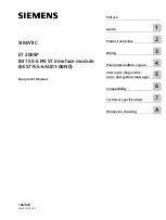 Preview for 3 page of Siemens 6ES7155-6AA01-0BN0 Equipment Manual