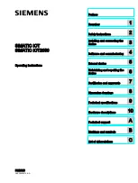 Siemens 6ES7647-0BA00-0YA2 Operating Instructions Manual preview