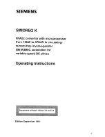 Preview for 3 page of Siemens 6RA22 Operating Instructions Manual