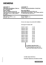 Предварительный просмотр 1 страницы Siemens 6SE2101-1AA01 Operating Manual