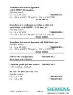 Preview for 21 page of Siemens 7KG6000-8AA Operating Instructions Manual