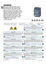 Предварительный просмотр 1 страницы Siemens 7KM9200-0AD00-0AA0 Operating Instructions