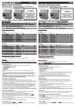 Preview for 1 page of Siemens 7KT1 543 Quick Start Manual