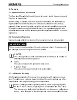 Preview for 8 page of Siemens 7MC3052-1AB63 Operating Instructions Manual