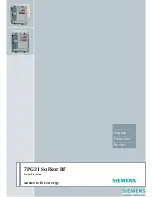 Preview for 1 page of Siemens 7PG21 Solkor Rf Technical Manual