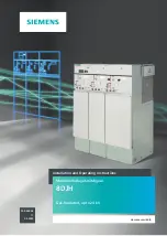 Preview for 1 page of Siemens 8DJH Installation And Operating Instructions Manual