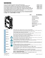 Siemens 8GK4730-3KK.0 Series Operating Instructions Manual preview