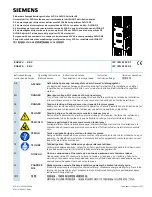 Siemens 8GK672 Series Operating Instructions Manual предпросмотр