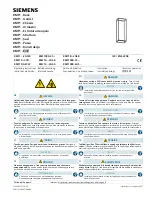 Preview for 1 page of Siemens 8MF1 Series Operating Instructions Manual