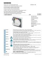 Preview for 1 page of Siemens 8UD1900 - 0 B0 Series Operating Instructions