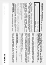 Preview for 36 page of Siemens 9000636672 Operating Instructions Manual