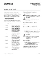 Preview for 1 page of Siemens 986-88301A Installation Instructions