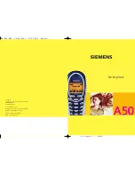 Siemens A50 User Manual предпросмотр