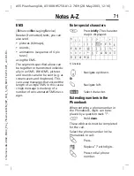 Предварительный просмотр 72 страницы Siemens A55 User Manual