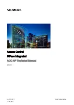 Preview for 1 page of Siemens ACC AP Technical Manual