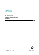 Siemens ACUSON Freestyle User Manual preview