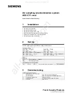 Siemens AD2-C11 Quick Manual For Commissioning preview