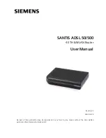 Предварительный просмотр 1 страницы Siemens ADSL 500 User Manual