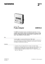 Siemens AEW36.2 Manual preview