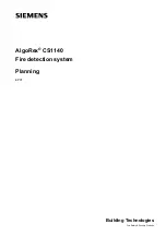 Preview for 1 page of Siemens AlgoRex CS1140 Planning