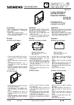 Siemens AlgoRex DJ1191-Ex Installation Instructions preview