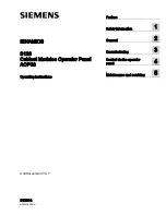 Preview for 3 page of Siemens AOP30 Operating Instructions Manual