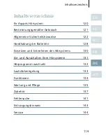 Предварительный просмотр 119 страницы Siemens Aquaris 501 BTE User Manual