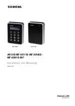 Siemens AR1 S-MF Series Installation And Mounting Manual preview