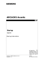 Siemens ARCADIS Avantic SP Start-Up Instructions предпросмотр